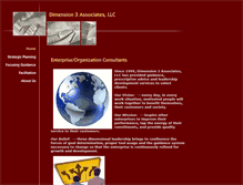 Tablet Screenshot of dimension3associates.com